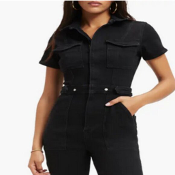 Good American Bootcut jumpsuit black size S - Picture 3 of 7